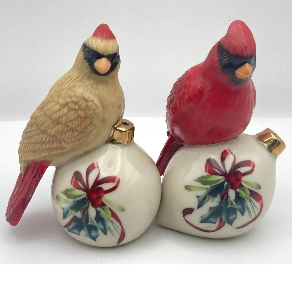 Lenox Winter Greetings Cardinal Salt & Pepper Shaker Set
